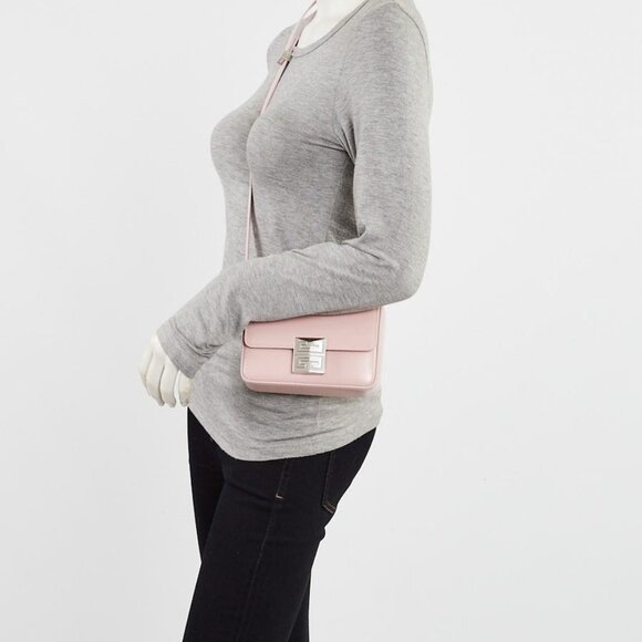 Givenchy Blush Pink Smooth Leather 4G Mini Crossbody Bag - Picture 1 of 11